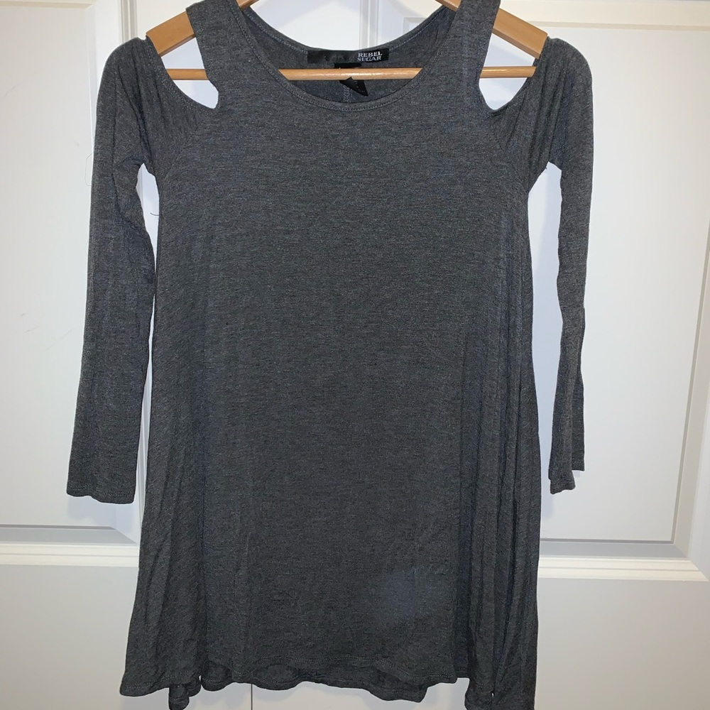 Rebel Sugar Gray Long Sleeve Dress